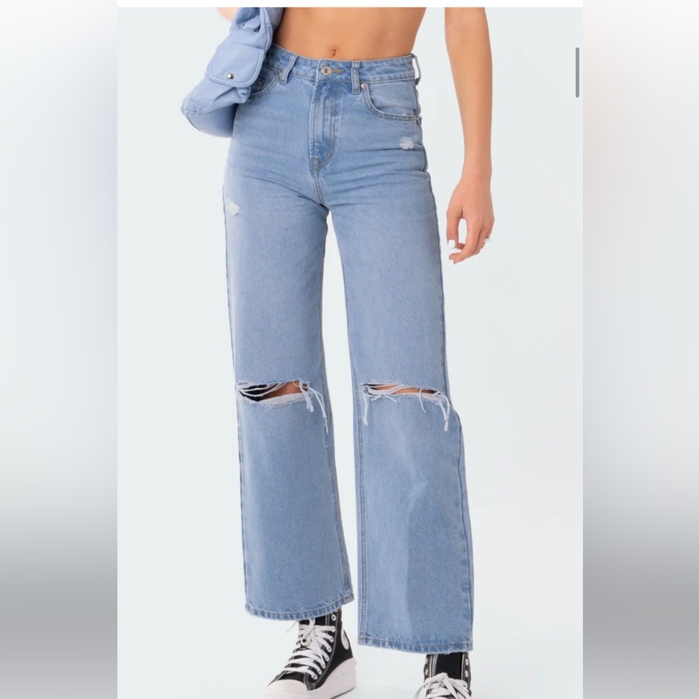 Light Blue Distressed Jeans